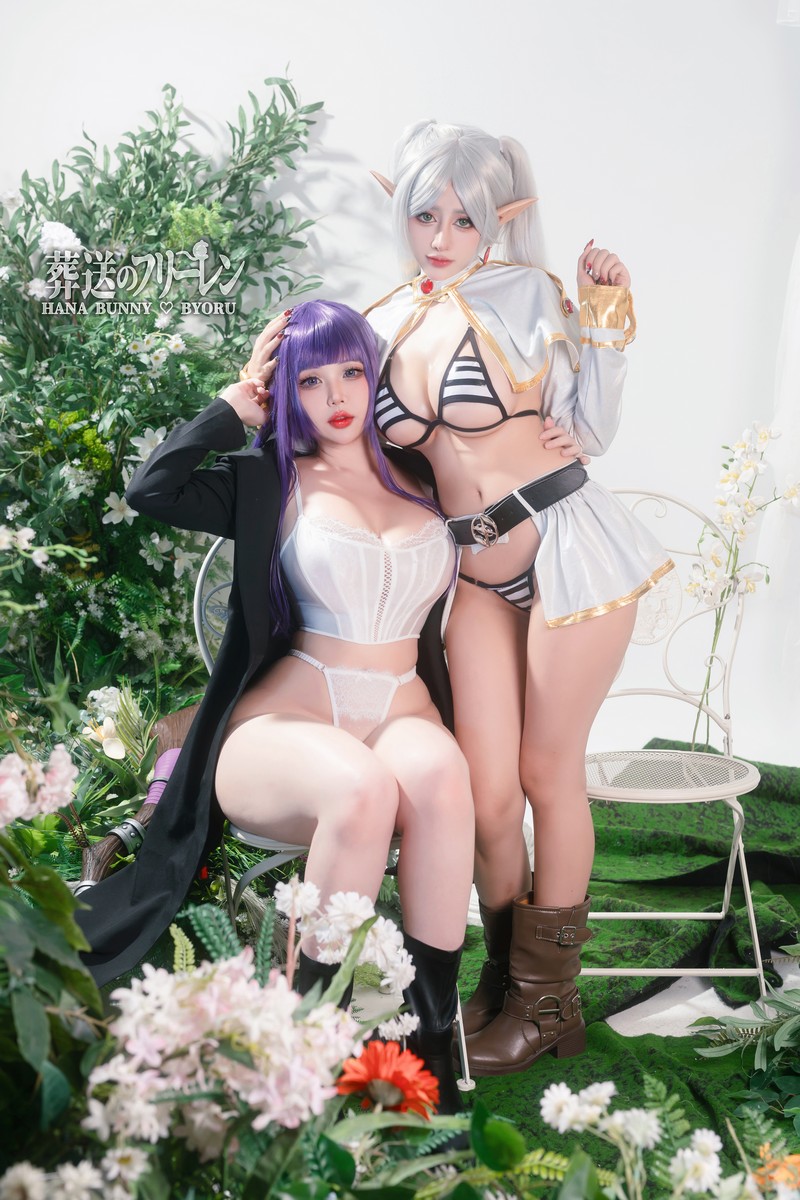 Hana Bunny 芙莉莲×菲伦 Cosplay写真｜Sousou no Frieren 高清图片合集[24P-256.1M]插图