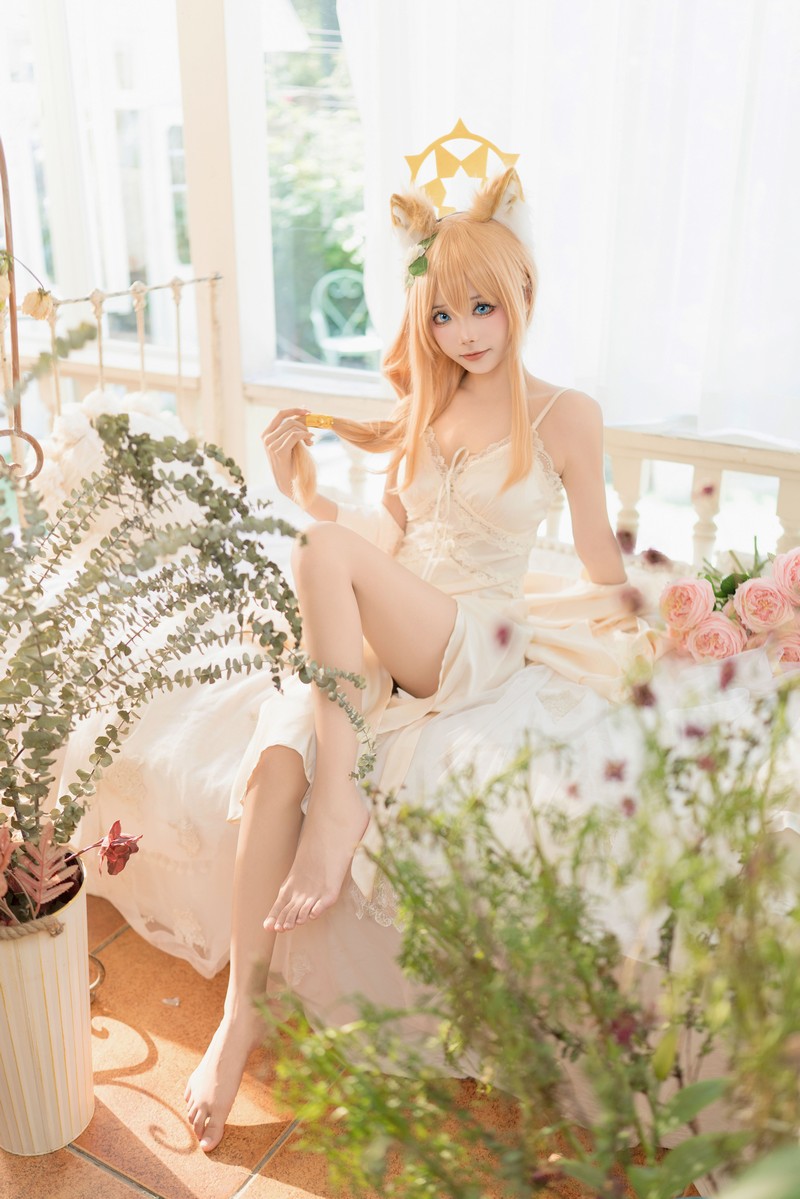 艾西Aiwest 碧蓝档案伊落玛丽睡衣Cosplay写真图集 高清图集 34P (102.2M)插图5