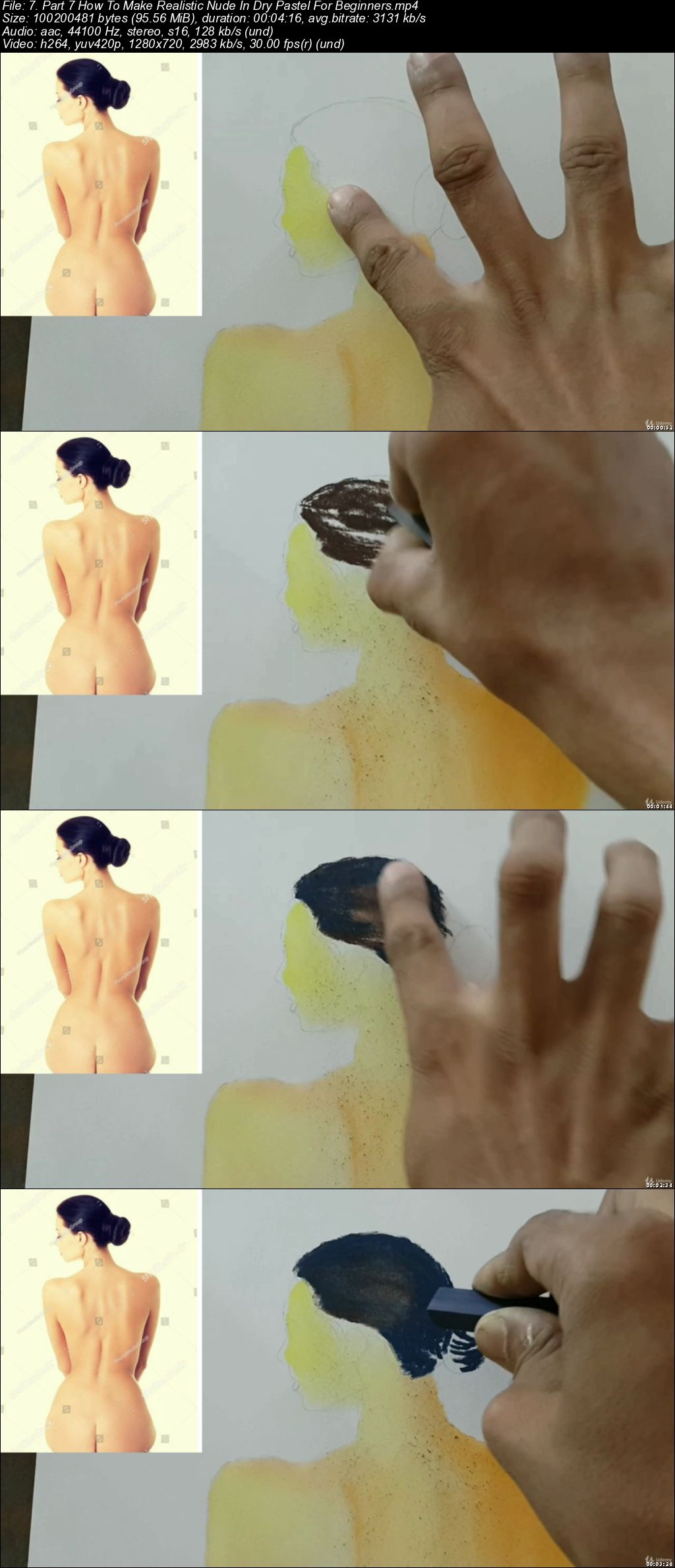 Make Realistic Nude Sketches In Pencil & Dry Pastels