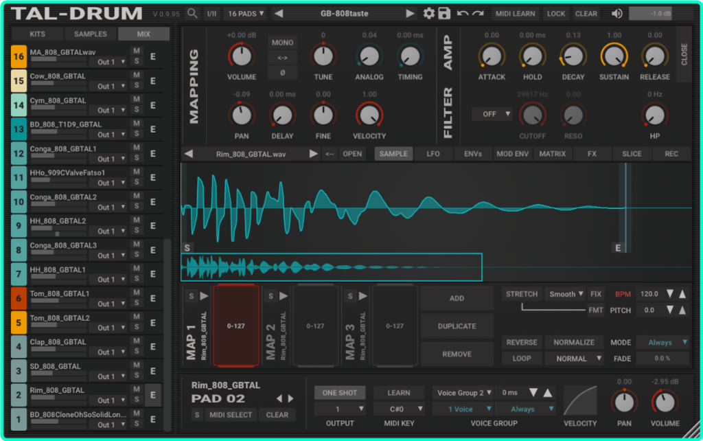 Togu Audio Line TAL Drum 2.7.0 Win Mac Lnx