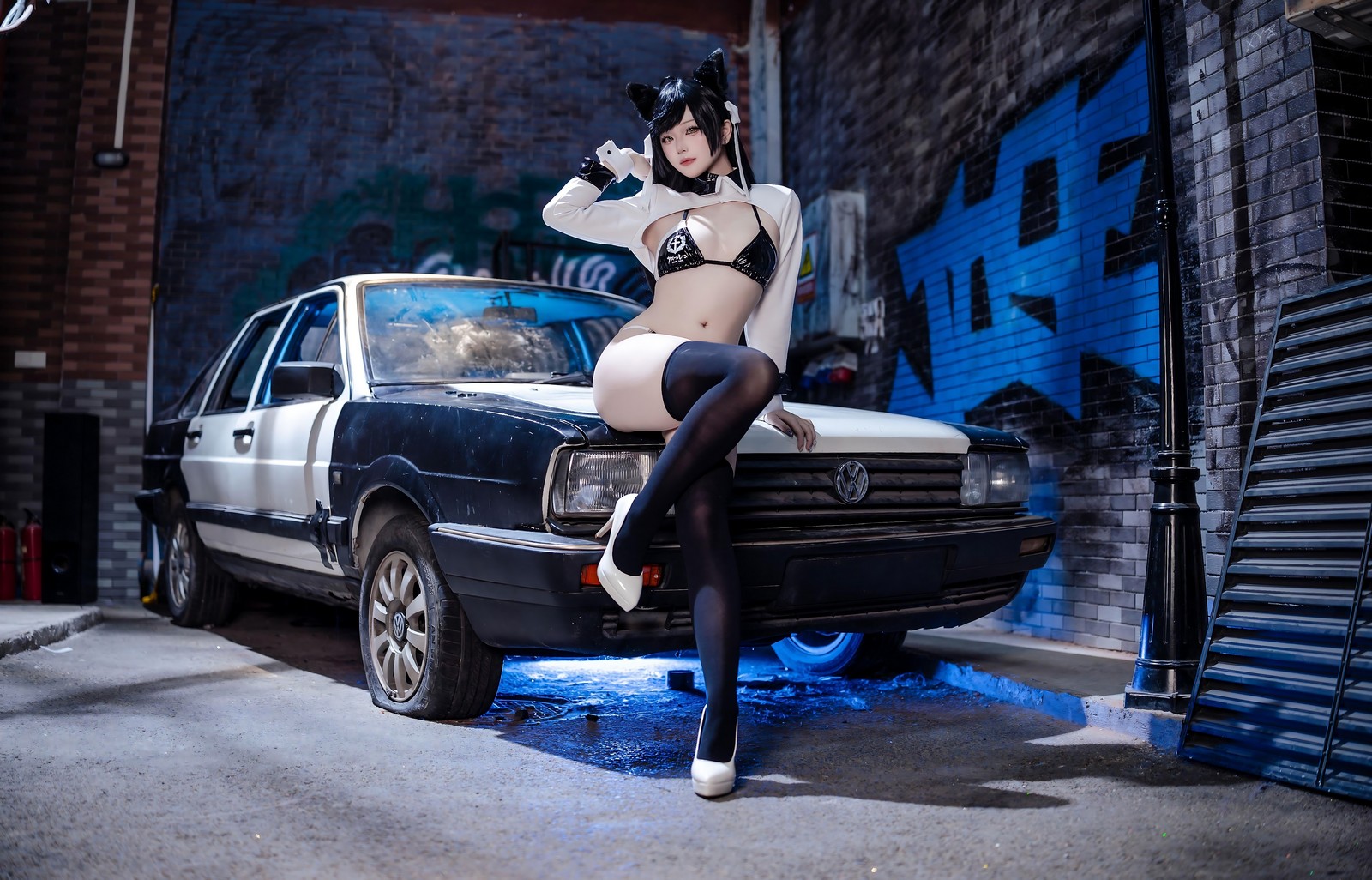 屿鱼 Yuyu 碧蓝航线 爱宕 赛车服 Cosplay 写真图集（114P｜142MB）插图2