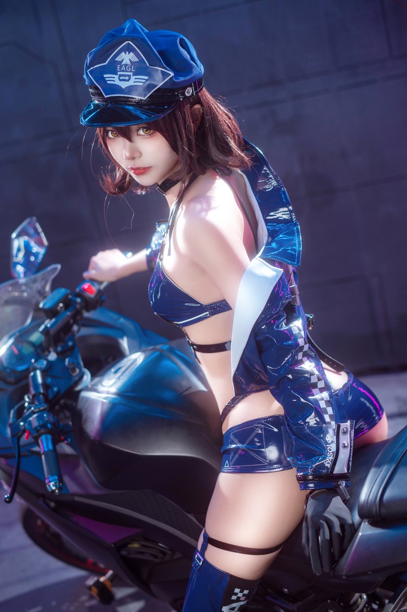 艾西Aiwest 碧蓝航线巴尔的摩&信浓赛车女郎Cosplay写真图集 双人高清图集 47P (200.7M)插图7