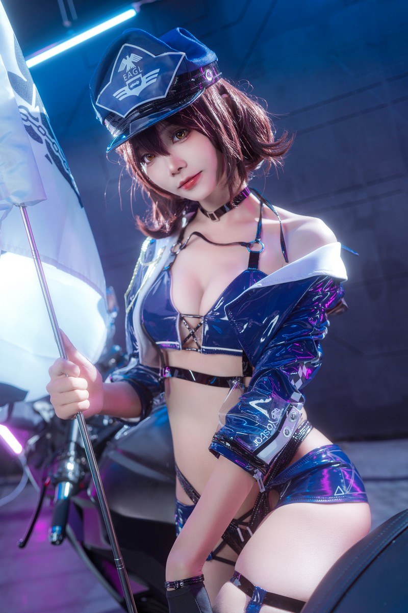艾西Aiwest 碧蓝航线巴尔的摩&信浓赛车女郎Cosplay写真图集 双人高清图集 47P (200.7M)插图8