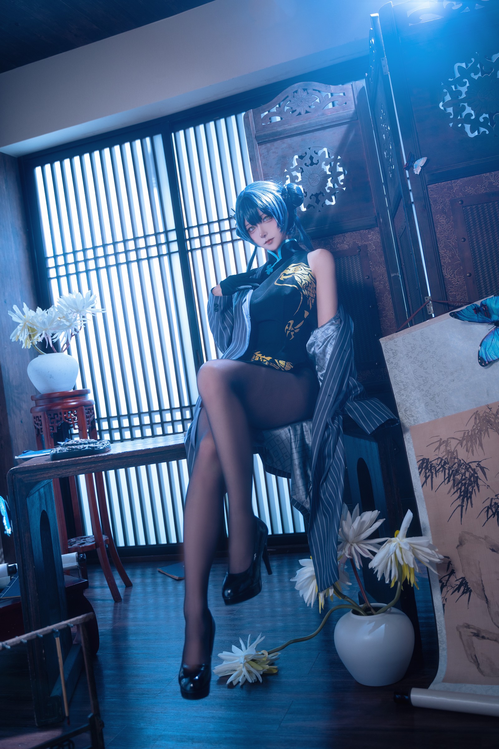 Seya-狮砸 – 蔚蓝档案 妃咲 旗袍 Cos 高清写真（12P-138.2MB）