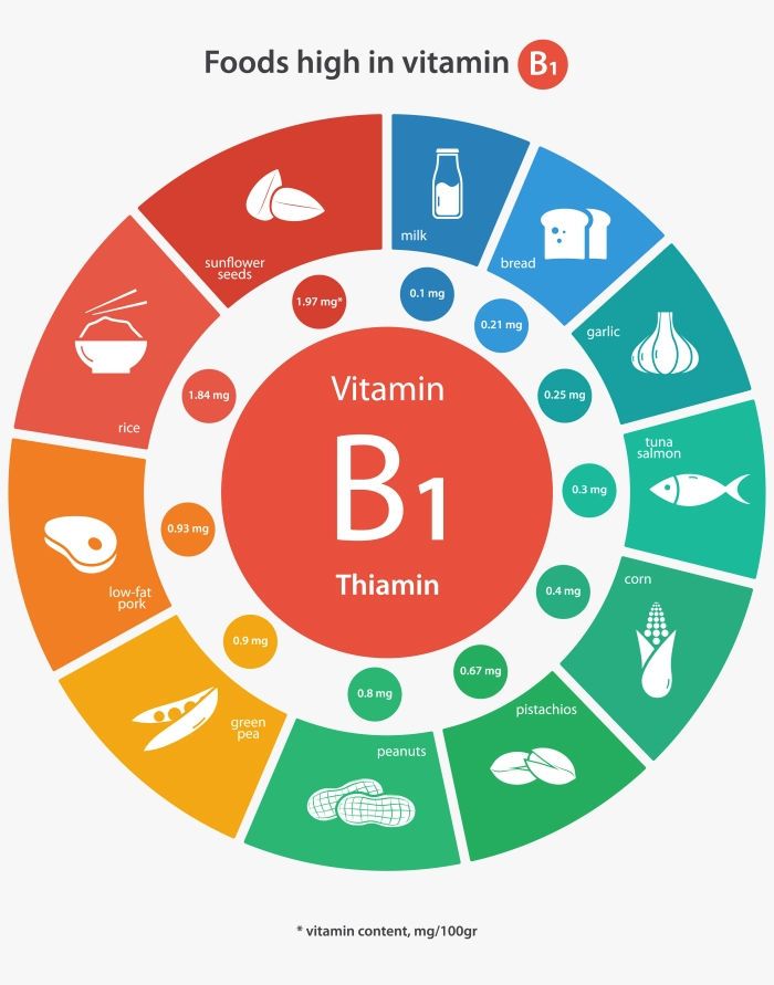 Food rich in vitamin B1 - Infographic
