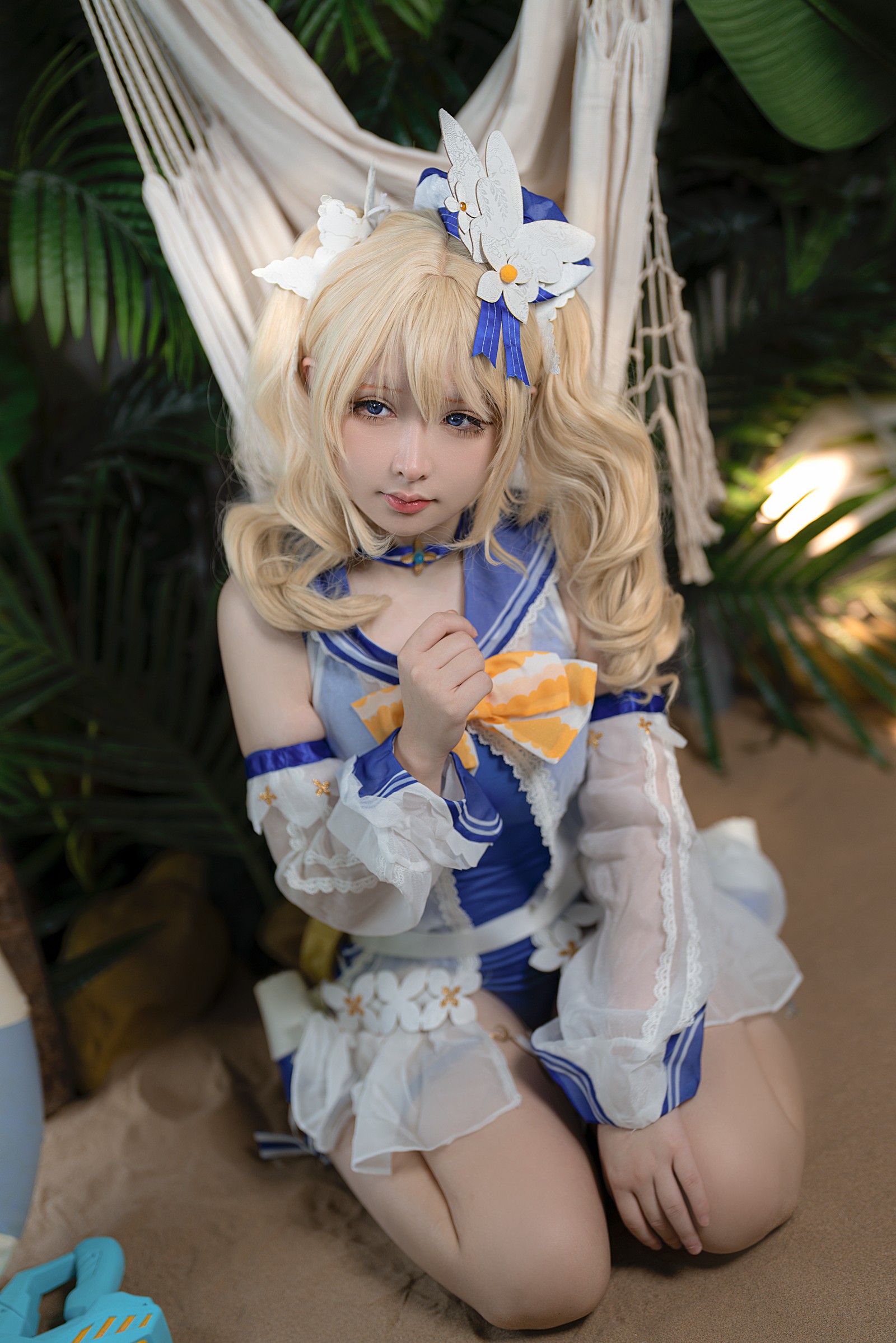 樱梨梨 芭芭拉 泳装 Cosplay 写真集｜原神角色高清摄影（30P｜576MB）插图2