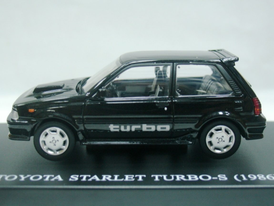 WOW EXTREMELY RARE Toyota Starlet Turbo-S EP71 RHD 1986 Black 1:43