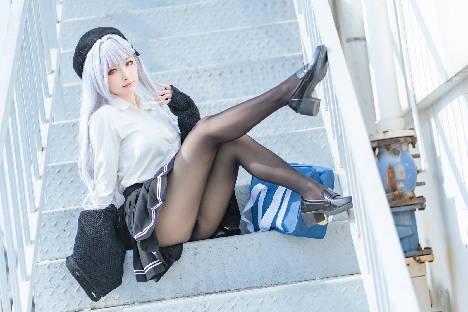 宮本桜 碧蓝航线 斯库拉 JK 制服写真｜校园风 Cosplay 图集（21P｜428MB）插图8
