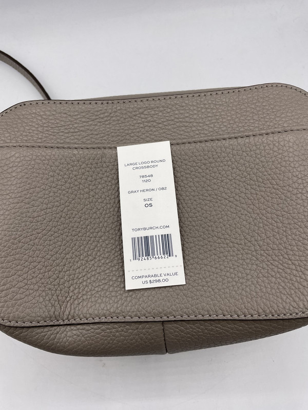 TORY BURCH LARGE LOGO CROSSBODY GRAY HERON BAG MDG Sales LLC