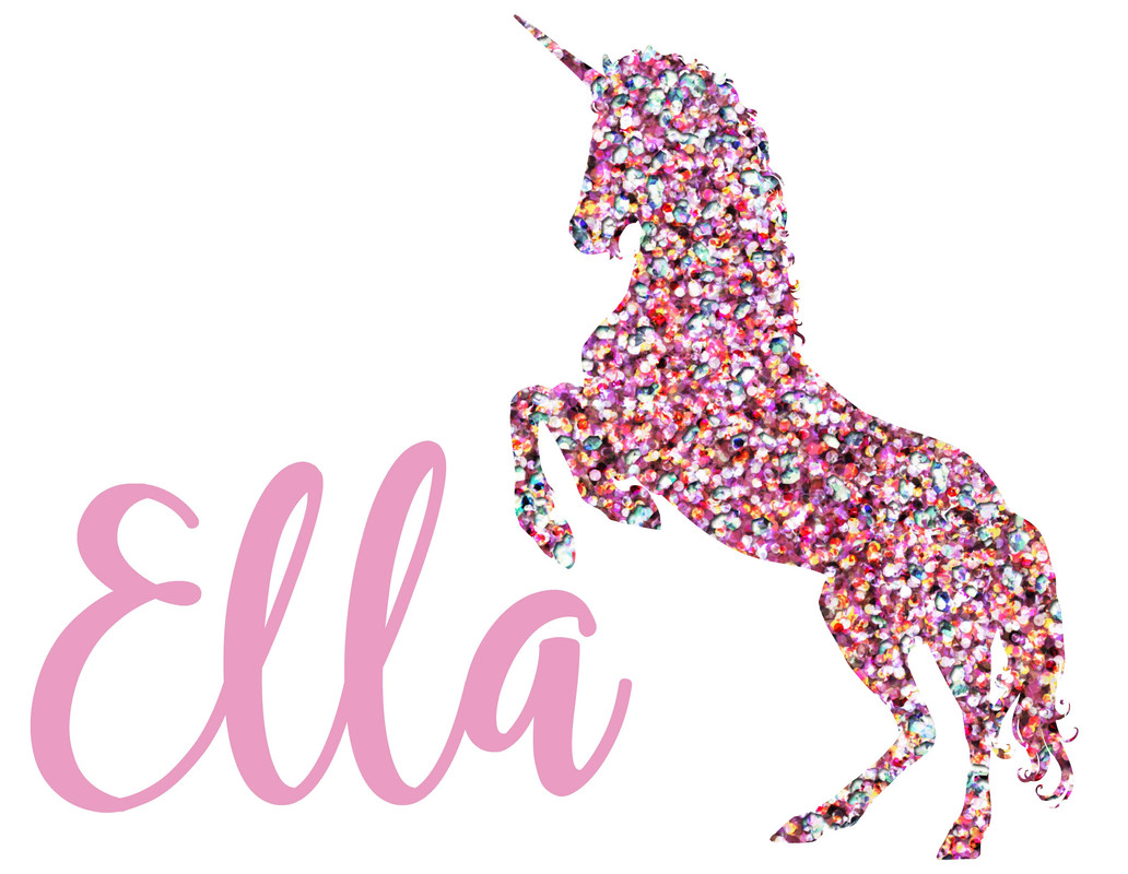 Personalised Unicorn Any Name Wall Decal 3d Art Stickers Vinyl