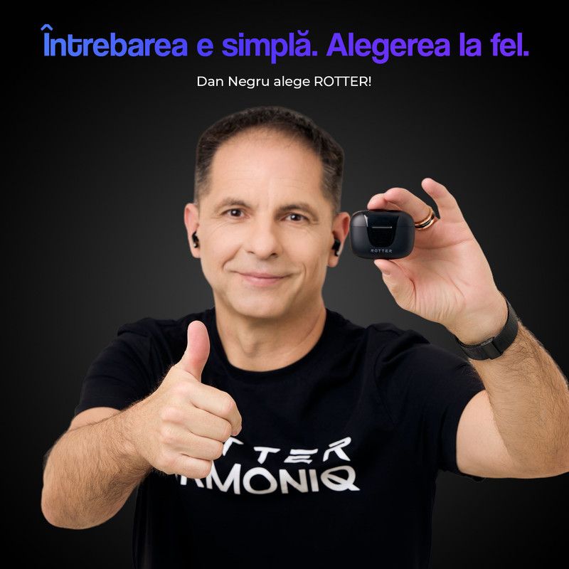 Casti wireless ROTTER ENC Negru