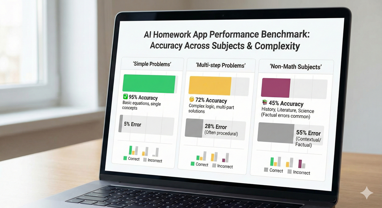 Gauth AI accuracy benchmarking dashboard