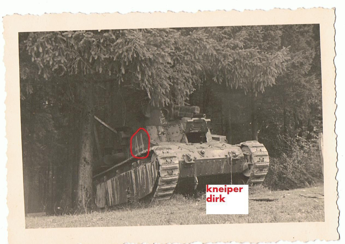 seltener französischer Beutepanzer mit Kennung-N