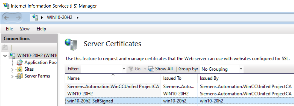 WinCC Unified Runtime on the runtime device WinCC Unified Runtime on the runtime device