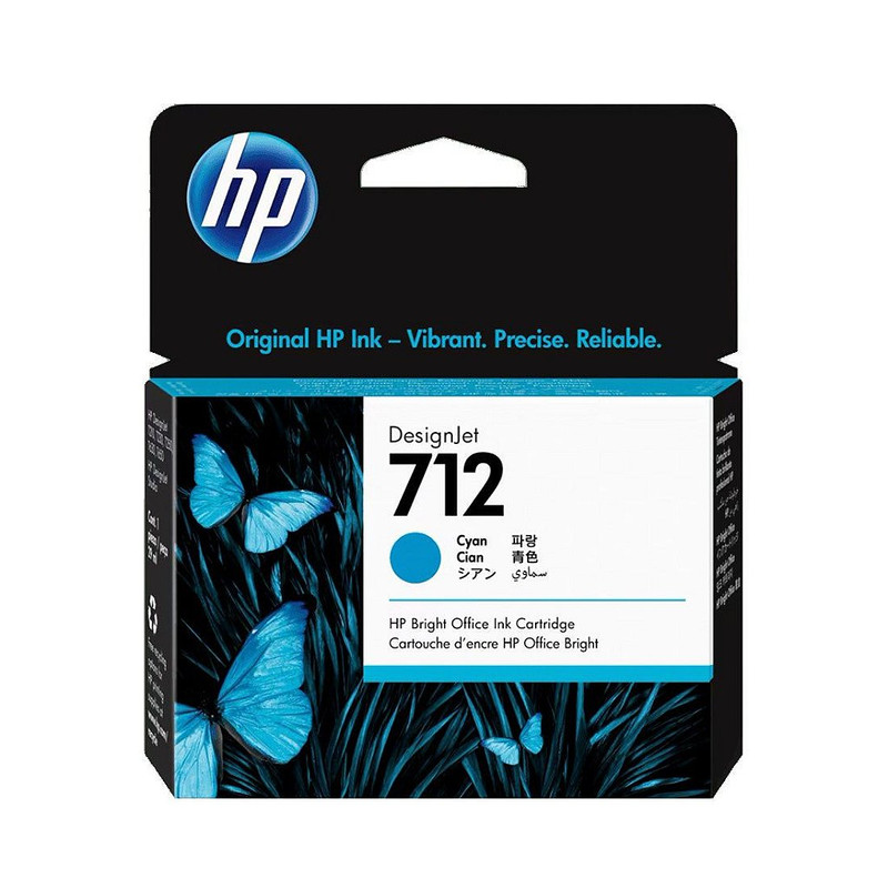 Cartucho De Tinta Hp 712 Ciano Pluk 29Ml 3Ed67A