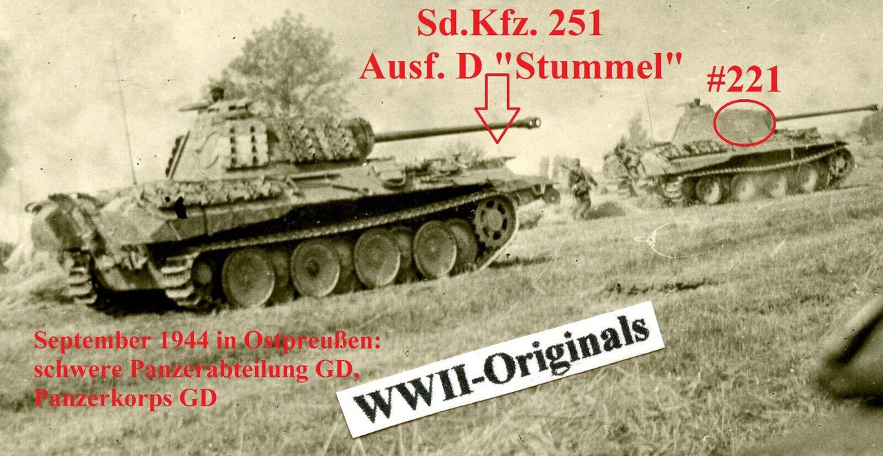 Foto Panzer V Panther Panzerkorps GD Ostpreußen Sept. 1944 Fhr.-Begleit-Btl.