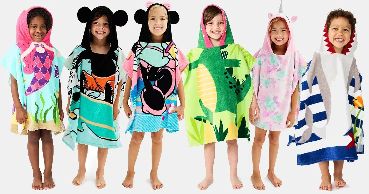 Cozy Up with Hooded Towel Ponchos from The Big One Kids Cozy Up with Hooded Towel Ponchos from The Big One Kids
