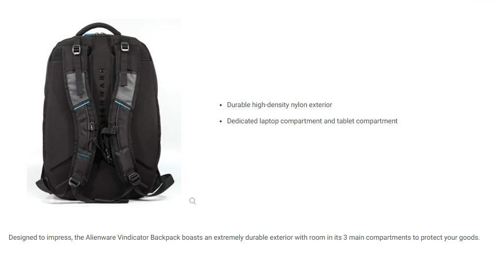 alienware backpack 17