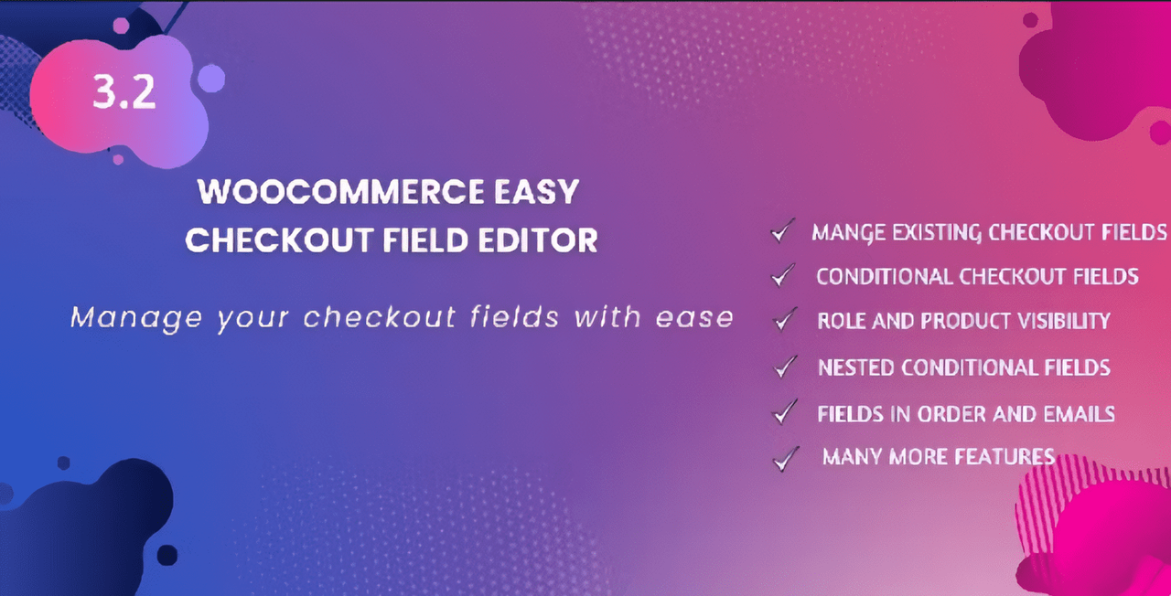 Checkout field editor. Checkout field editor