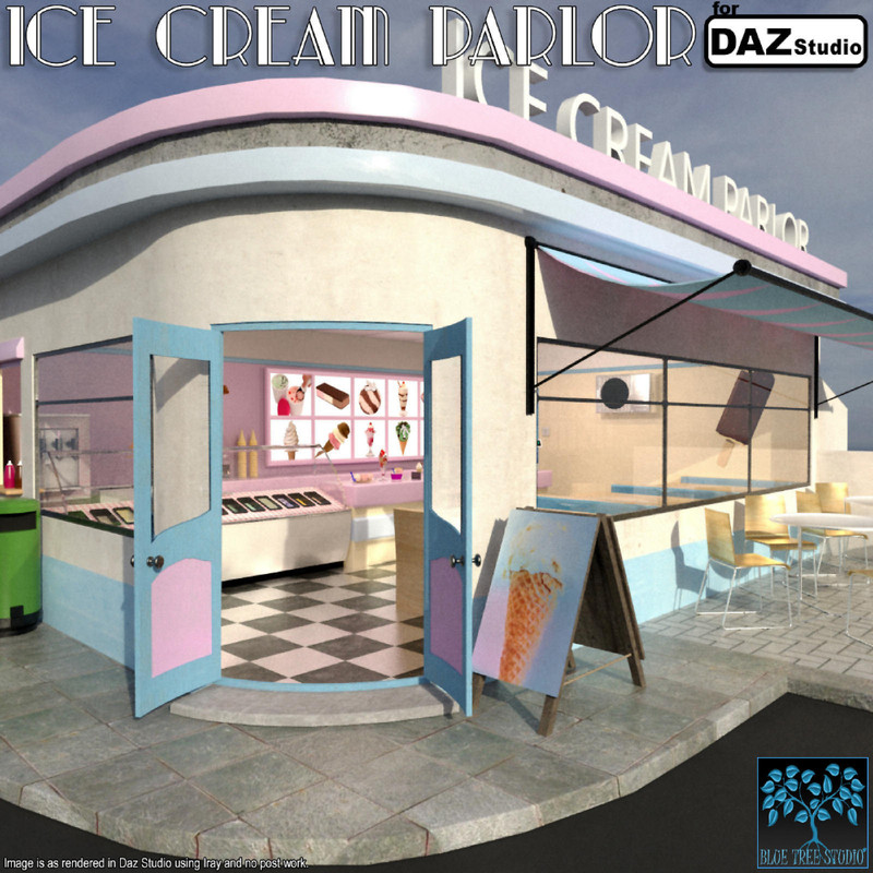 Ice Cream Parlor for Daz Studio Ice Cream Parlor for Daz Studio