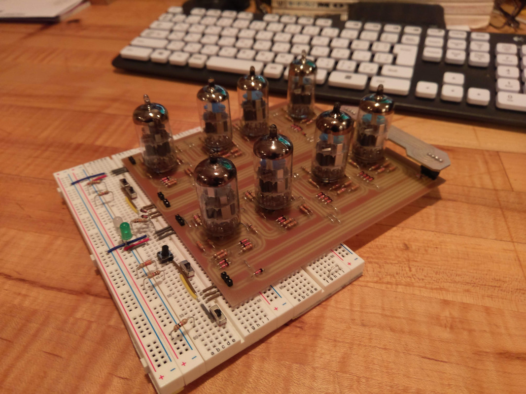 Vacuum Tube Memory/SR Flip Flop Display Piece Negative Voltage from