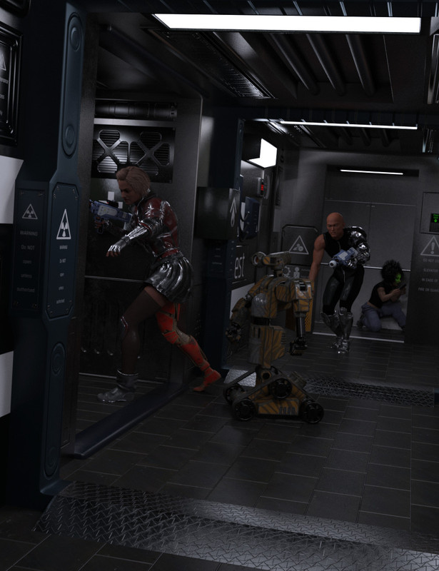 Compact Cyberpunk Apartment Corridor Compact Cyberpunk Apartment Corridor