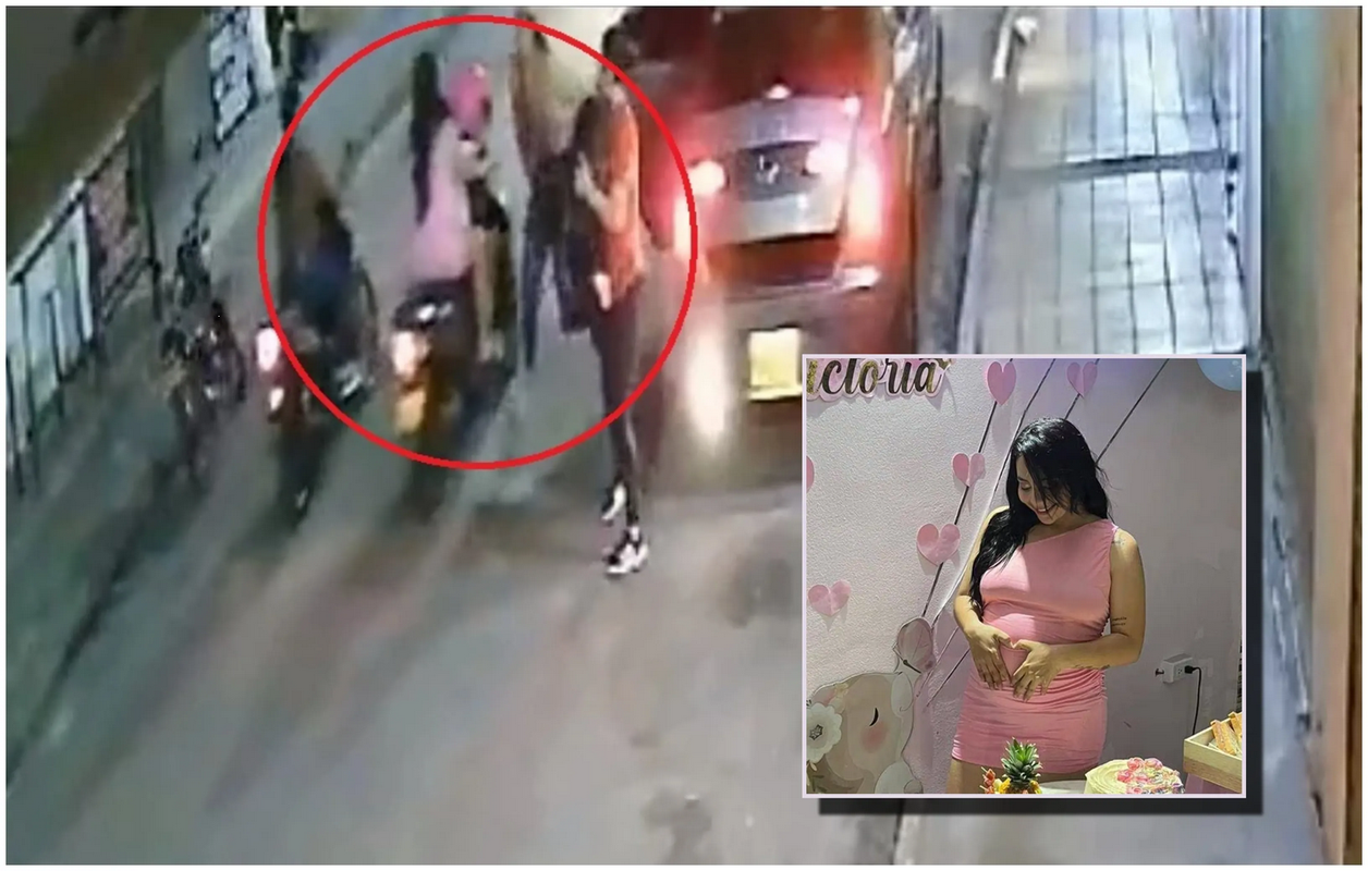 Mujer embarazada fue atacada por otra mujer que la derribó de una moto (video)