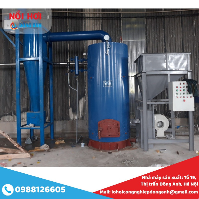 nồi hơi đốt viên nén 500