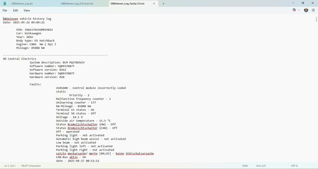 Screenshot - Faulty CU