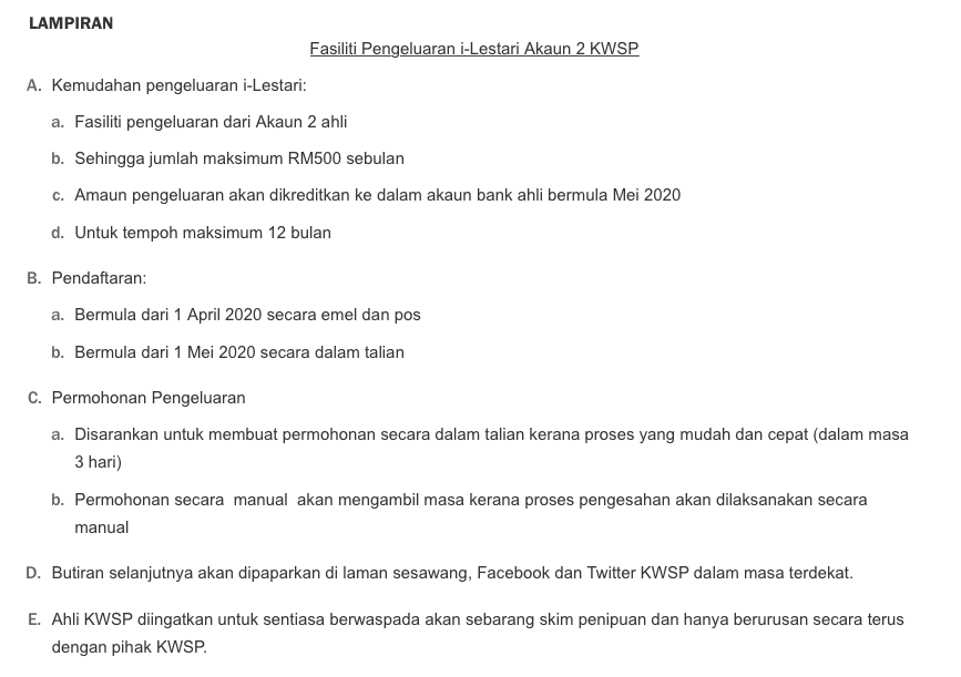 Ini Cara Mudah Daftar & Keluarkan Wang I-Lestari KWSP ...