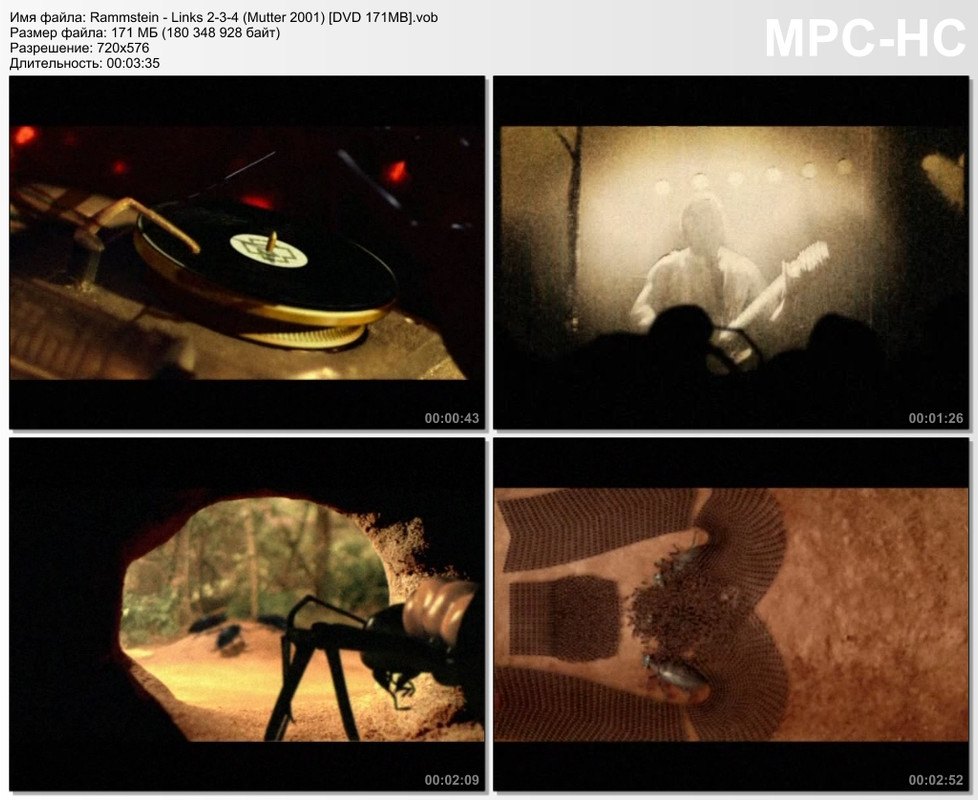 Rammstein - Links 2-3-4 (Mutter 2001) [DVD 171MB]