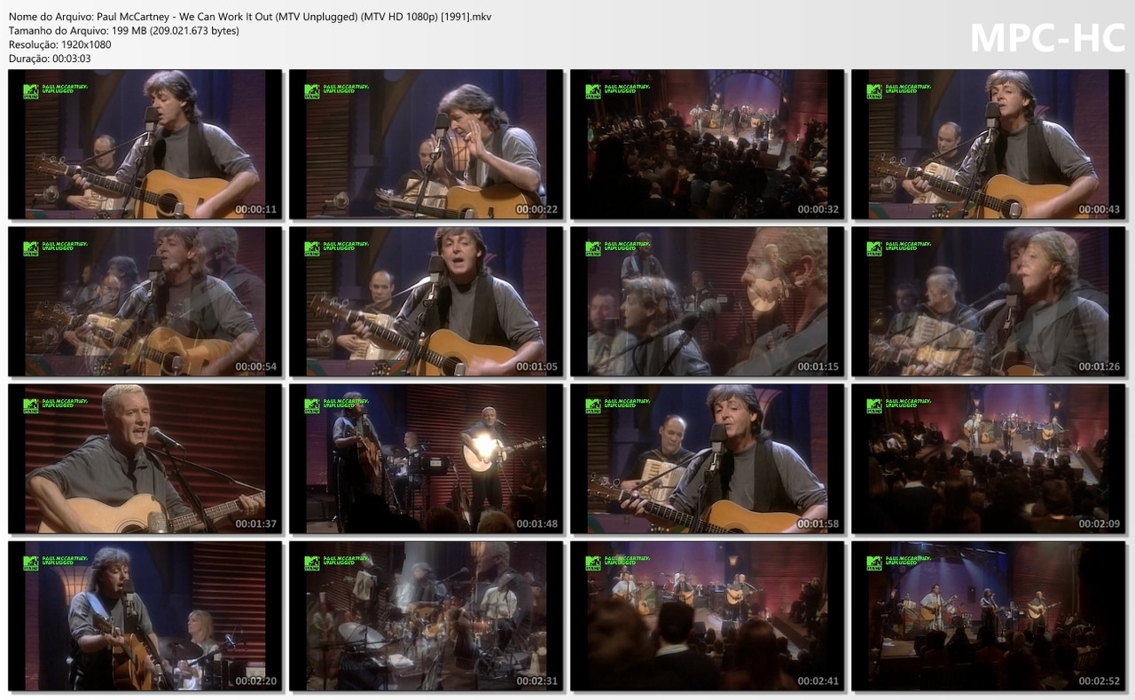 Paul McCartney - We Can Work It Out (MTV Unplugged) (MTV HD 1080p) [1991]