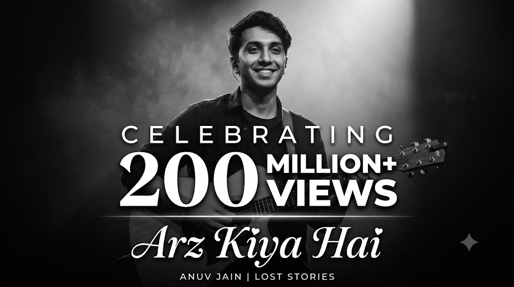 AI-generated example result for the youtube-thumbnail prompt: 200 Million Views Milestone Thumbnail – Arz Kiya Hai Concert Design AI YouTube Thumbnail Prompt