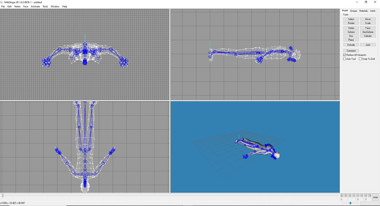 MilkShape3D_Model_Import_Facing_Down