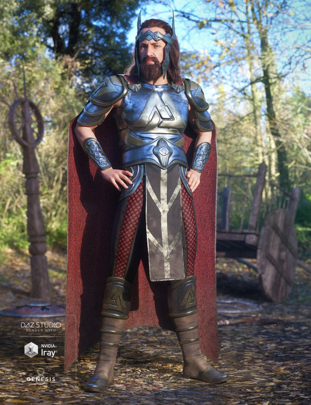 dForce Warrior King Outfit for Genesis 8 Male(s) 