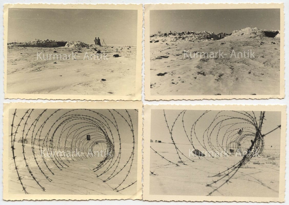Fotos Wehrmacht Aufklärungs Regt.9 Russland Winter combat barb wire Eis Sch