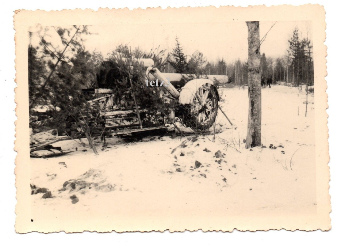 Russland Stellung Geschütz Kanone Mörser Tarn Camo Winter