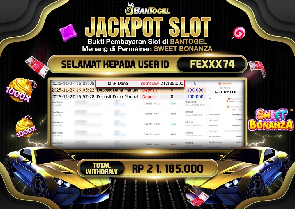 BUKTI JACKPOT LUNAS BANTOGEL