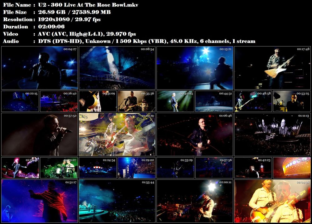 U2 - 360 Live At The Rose Bowl (2009)