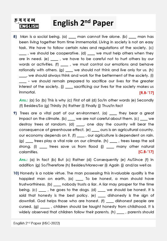 English 2nd Paper HSC 2022 Grammar Part page 041