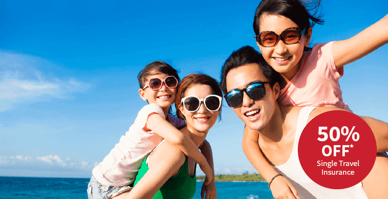 Happy family at the beach