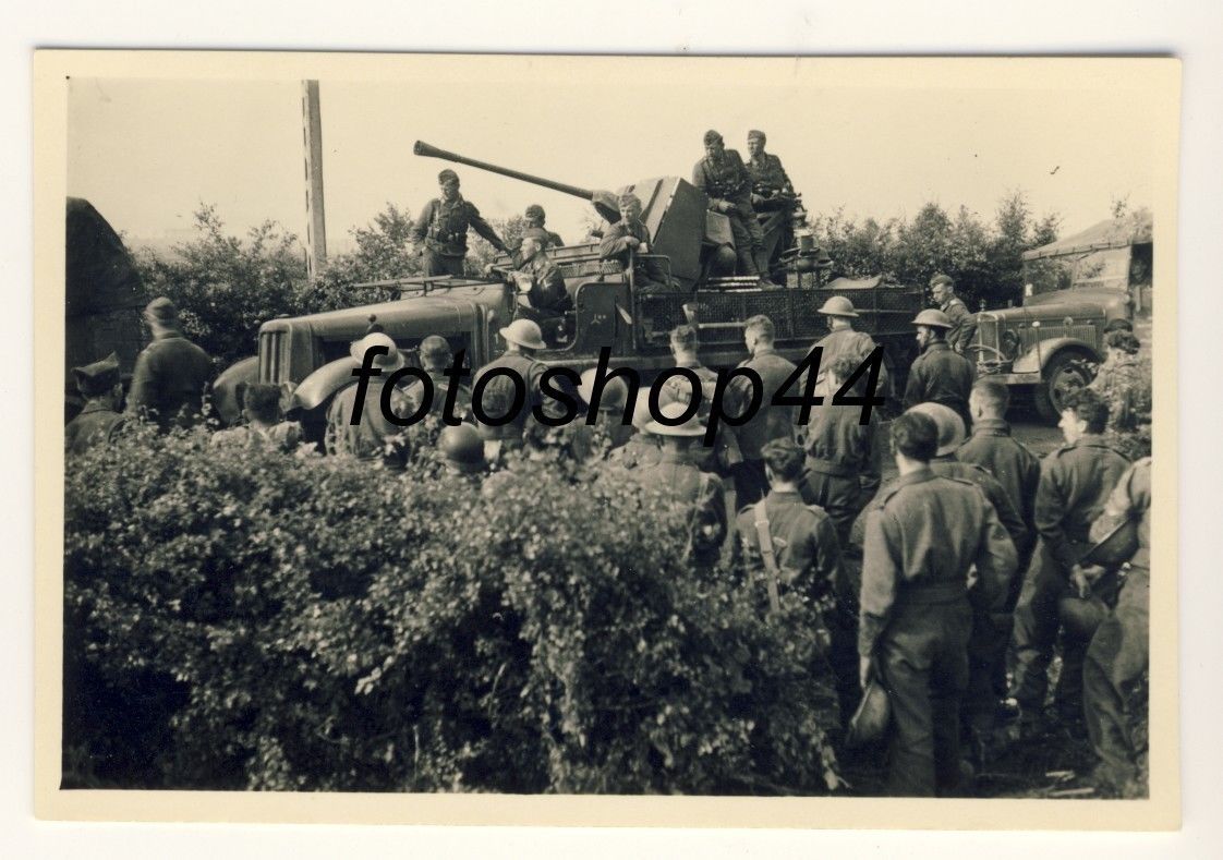 WH SdKFZ mit Aufbau 3,7 cm Flak Geschütz Heeresf