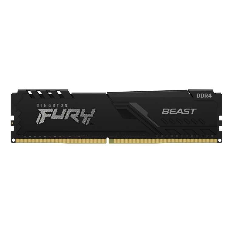 CyberPuerta: Memoria RAM Kingston FURY Beast Black DDR4, 3200MHz, 8GB, Non-ECC, CL16, XMP 
