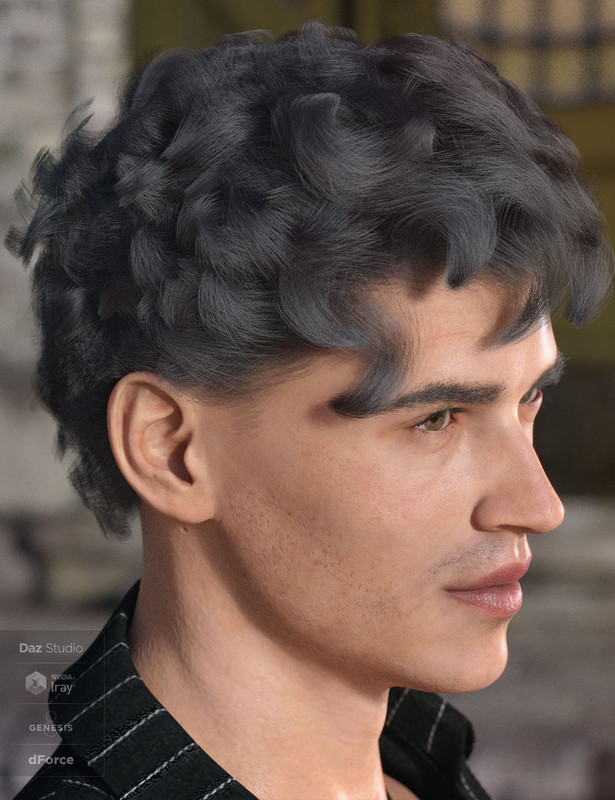 dForce Emile Hair for Genesis 3 and 8 Male(s) dForce Emile Hair for Genesis 3 and 8 Male(s)