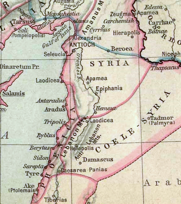 Tetradracma de Antíoco VIII Grifo. 121/0-97/6 a.C. Ake Ptolemais (Líbano). Detailed-Map-of-Roman-Syria