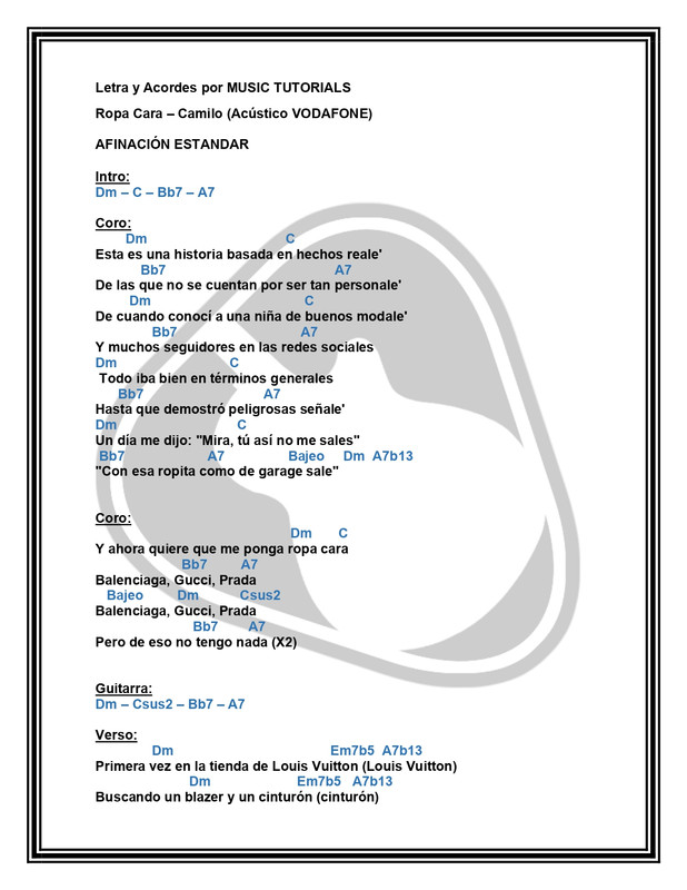 Ropa Cara Acústico Vodafone Camilo Letra y Acordes por MUSICTUTORIALS_page-0001
