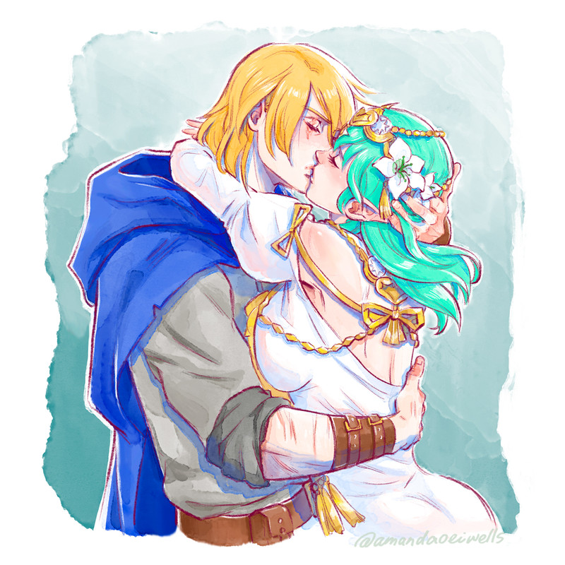 Dimitri and Byleth kiss, for what Dimitri fears will be the last time.