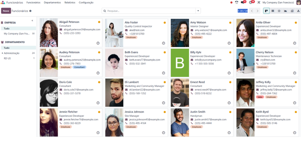 Imagem ilustrativa do recurso Gestão de Funcionários