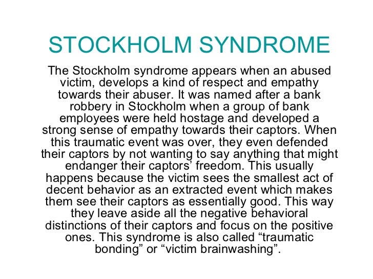 Understanding Stockholm Syndrome