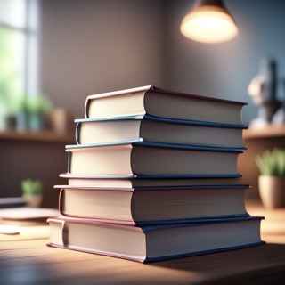 Close-up of a stack of books with visible spines and textured covers, symbolizing knowledge, storytelling, and creativity.